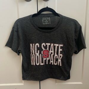 NC State Women’s Heather Gray Crop Top